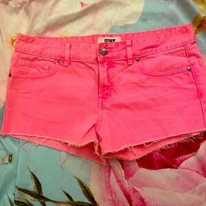 Vintage Victoria Secret’s PINK Cutoff Denim Shorts, Hot pink! Size 8